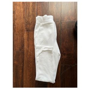NWOT Frank & Eileen White Cotton Sweatpants, Small